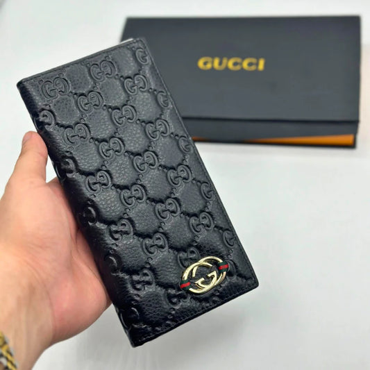 Designer Gucci Long Wallet For Men Cow Leather