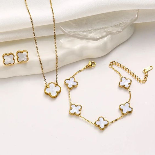 Four Leaf Clover Jewellery Set